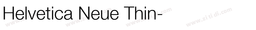 Helvetica Neue Thin字体转换